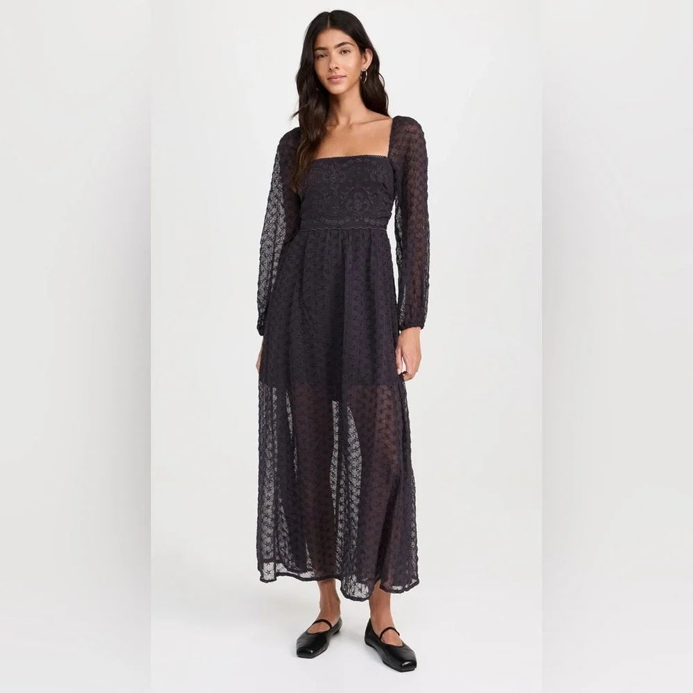 NEW Free People Malina Maxi Dress in Dark Scales - Picture 2 of 16